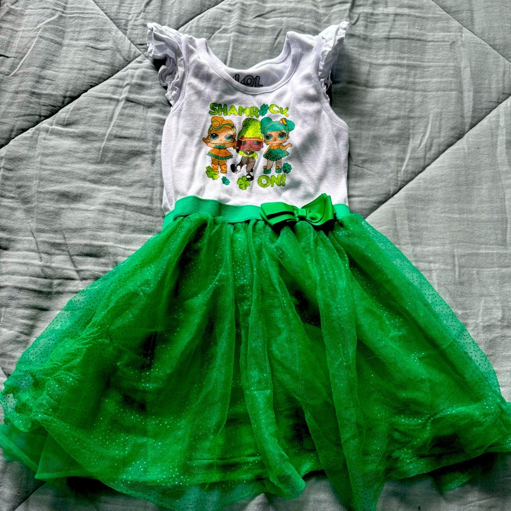 LOL girls shamrock dress ☘️